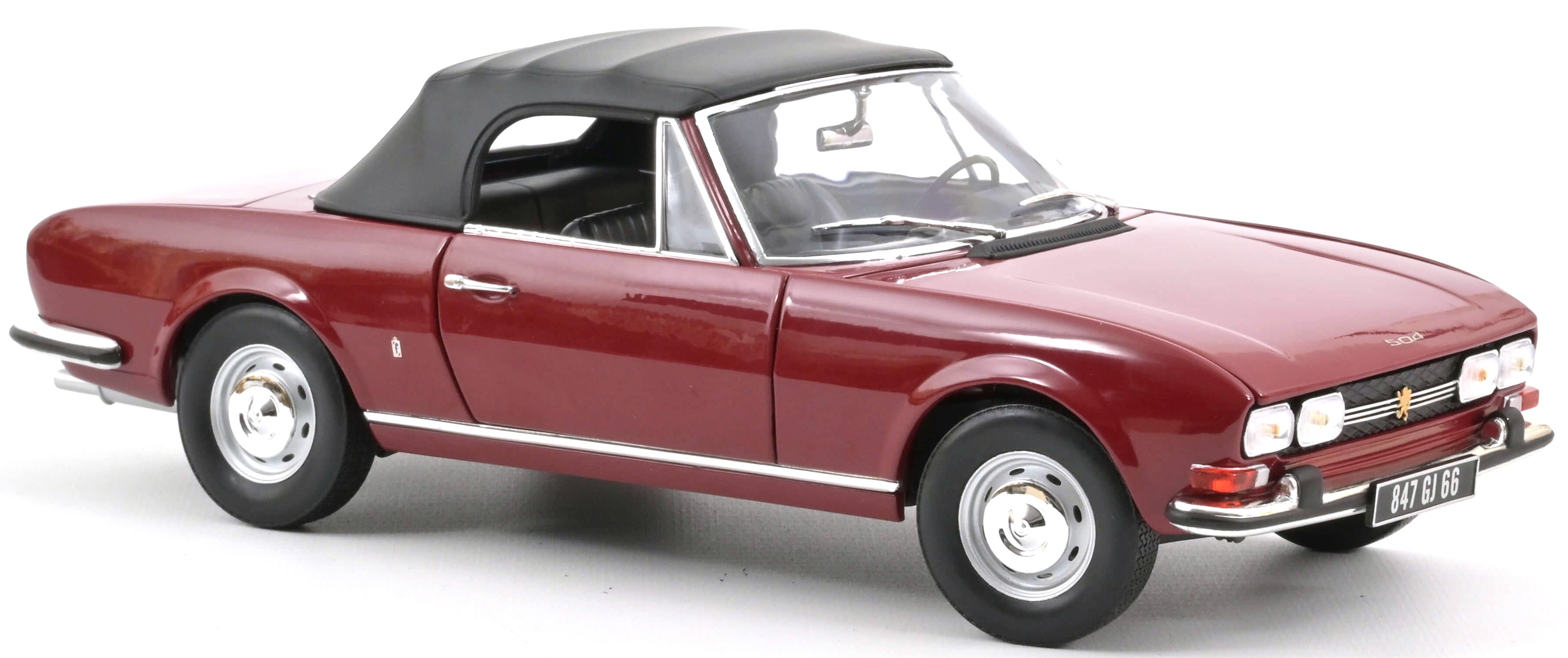Model de colecție  NOREV Modern: Мașini - Peugeot 504 Cabriolet (1969) (Andalou Red)