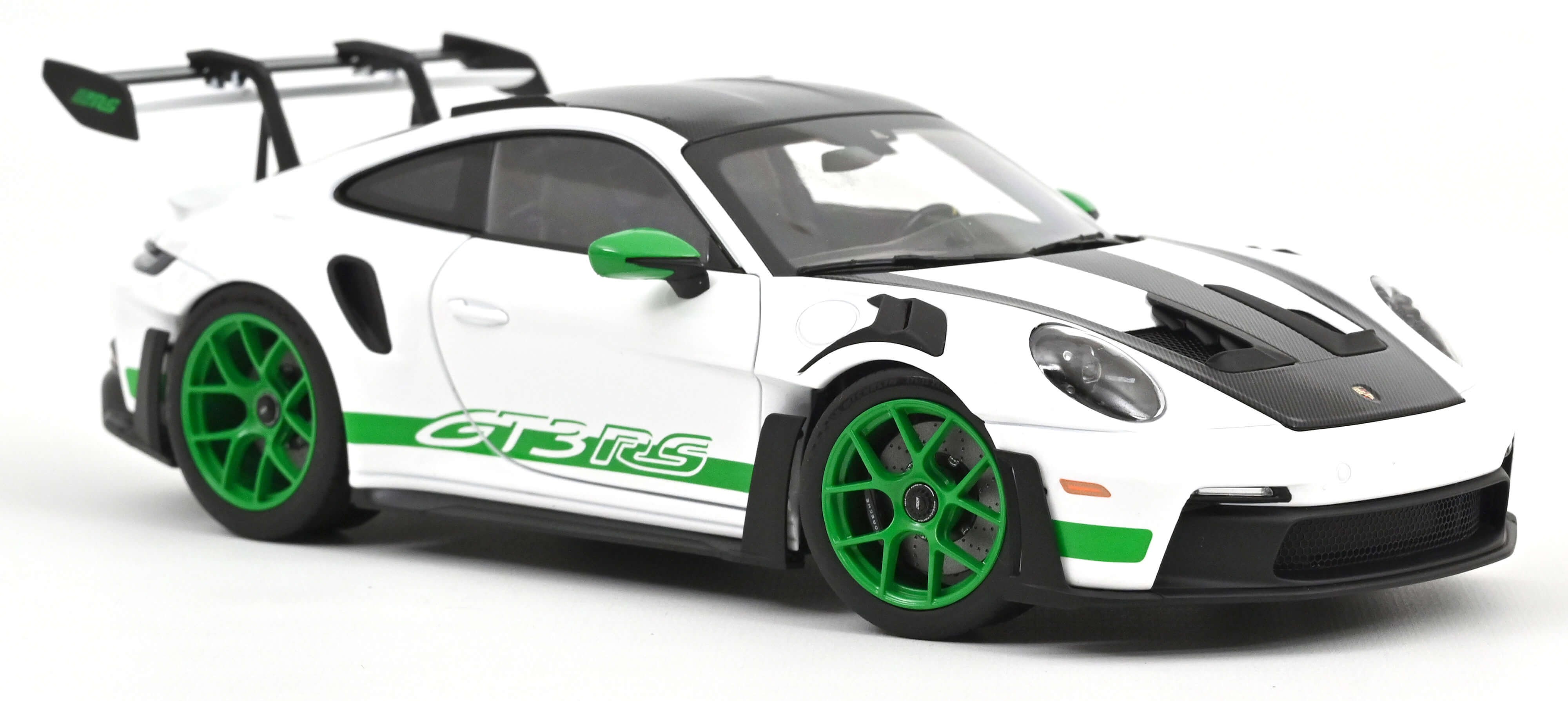Model colecționar NOREV Contemporary: Automobile - Porsche 911 GT3 RS Tribute to Carrera RS 2022 Alb/Verde Python