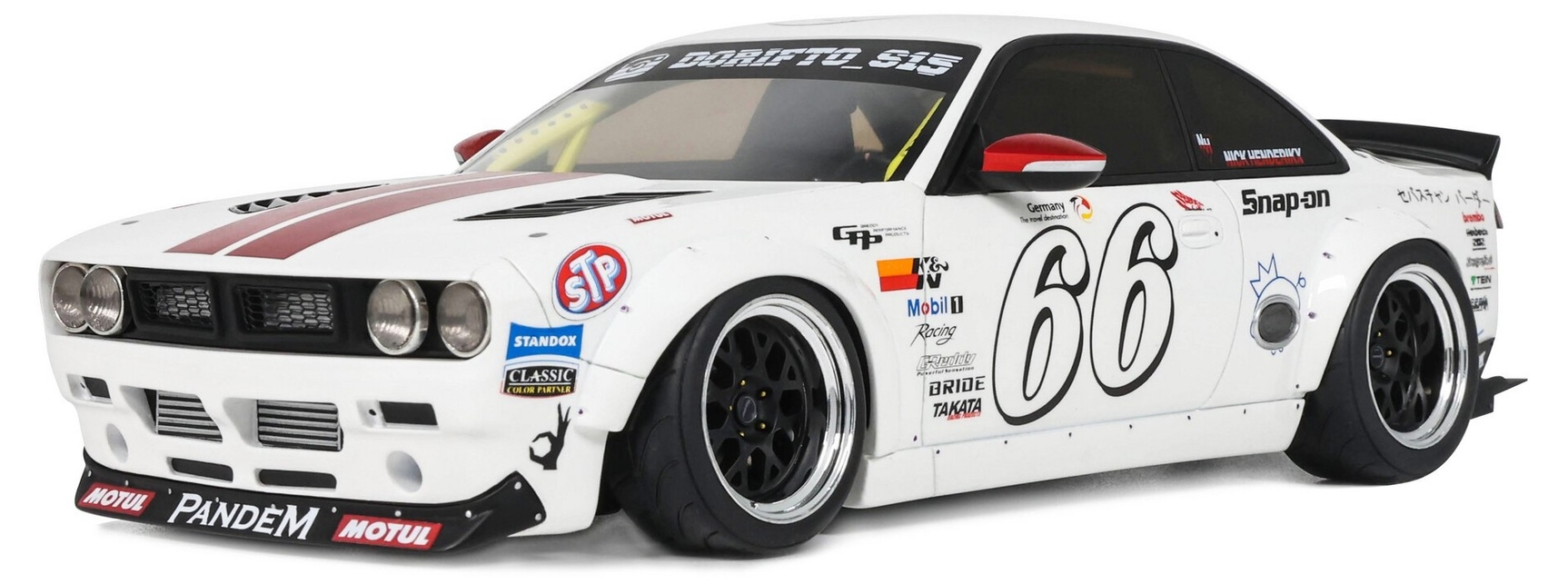 Model colecționabil OTTOMobile Mașini de curse - Nissan Silvia S14 Boss Rocket Bunny (White) (2024)