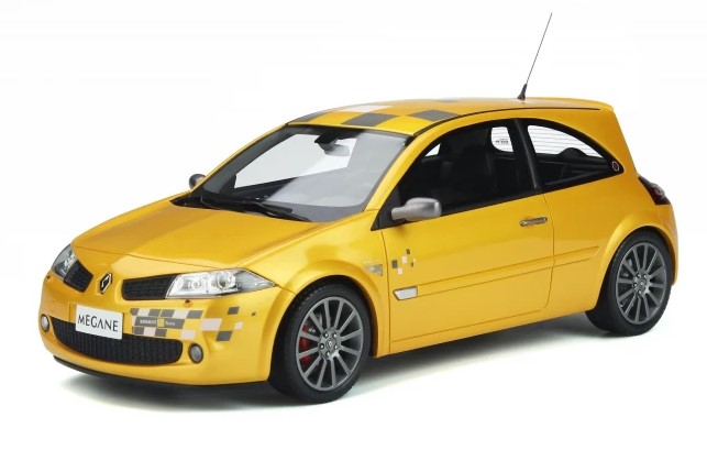 Model de colecție  OTTOMobile Competitiv: Mașini  - RENAULT MEGANE 2 PHASE 2 RENAULT F1 TEAM EDITION JAUNE (2002)