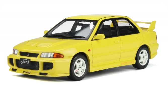 Model de colecție  OTTOMobile Modern: mașini - Mitsubishi Lancer EVO III Dandelion (Yellow) (1995)