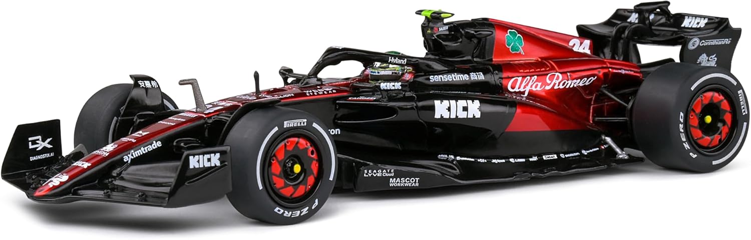 Model de colecție SOLIDO Curse: Mașini - Alfa Romeo F1 Spanish GP (2023)