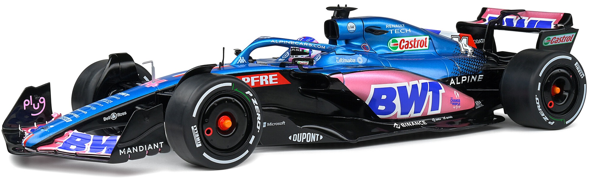Model de colecție SOLIDO Curse: Mașini - Alpine A522 F.Alonso Blue Monaco GP (2022)