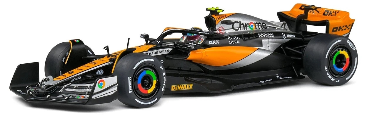 Model de colecționar  SOLIDO Curse: Mașini - McLaren MCL60 Orange #4 L. Norris Great Britain GP 2023