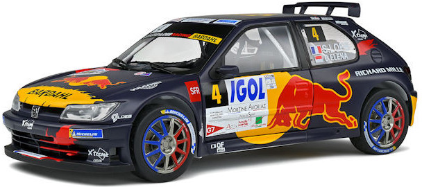 Model de colecție SOLIDO Curse: Mașini - Peugeot 306 Maxi Black Rally Du Mont Blanc (2021)