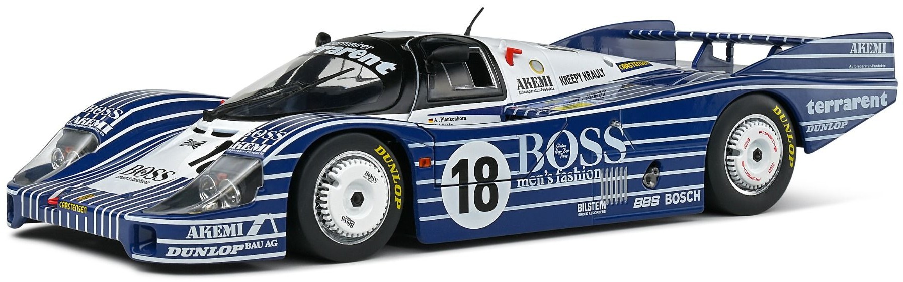 Model de colecționar SOLIDO Curse: Mașini  - Porsche 956LH #18 Laessig/Plankerhorn/Wilson 24H Le Mans (Black) (1983)