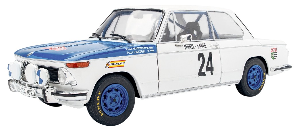 Model de colecție  SOLIDO Moderne: Automobile  - BMW 2002 TII #24 T.Makinen/P.Easter Rallye Monte Carlo, 1969