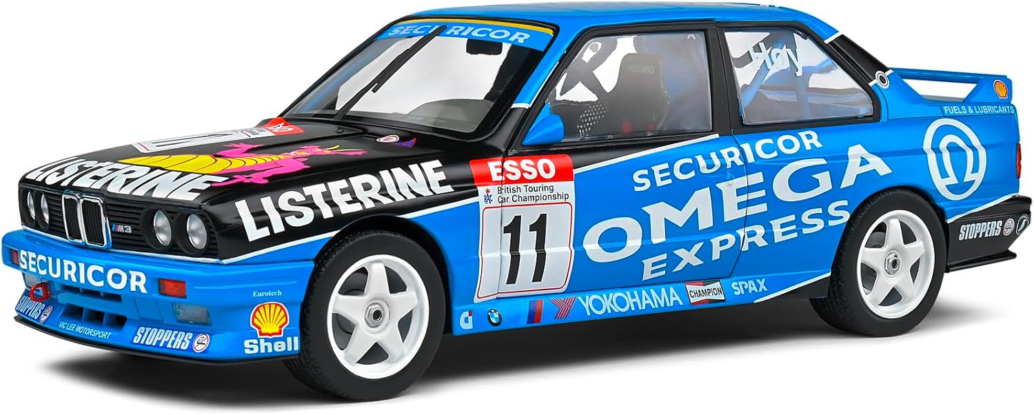 Model de colecționar  SOLIDO Curse: Mașini  - BMW E30 M3 Blue #1 W.Hoy BTCC 1991