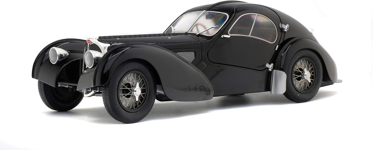 Model de colecție SOLIDO Modern: Mașini - Bugatti Atlantic Type 57 SC (1937)  (Black)