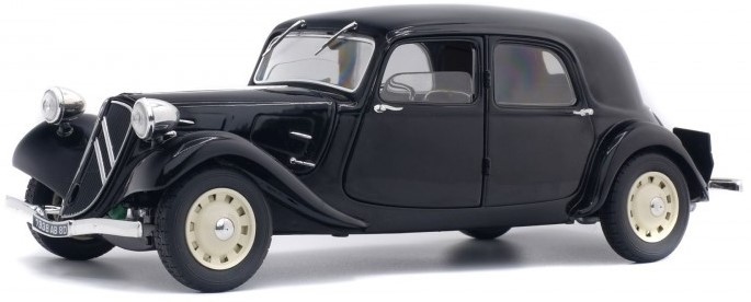 Model de colecție SOLIDO Modern: Mașini - Citroen Traction 11CV - Noire + Jantes Blanches (1937)