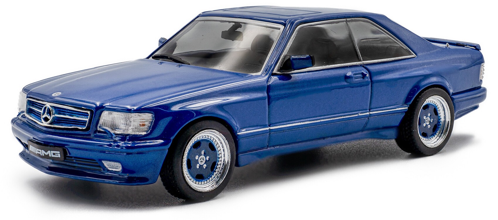 Model de colecție  SOLIDO Moderne: Automobile  - Mercedes-Benz 560 SEC AMG Widebody, Linarite Blue Pearl, 1990