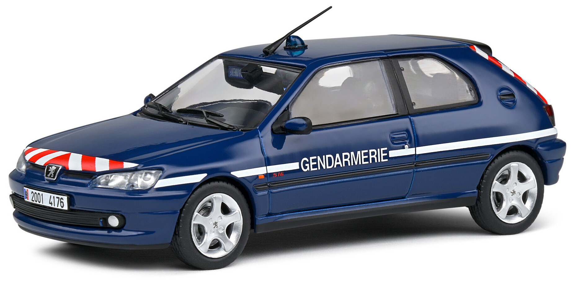 Model de colecție SOLIDO Modern: Mașini - Peugeot 306 S16 Gendarmerie, Blue, 1998