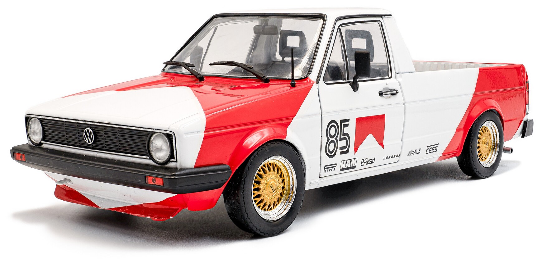 Model de colecție  SOLIDO Moderne: Automobile  - Volkswagen Caddy Mk1 "M Racing Tribute", Bi-Color, 1982
