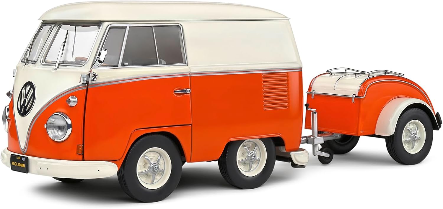 Model de colecție SOLIDO Modern: Mașini - Volkswagen Transporter T1 Kool Kombi (Orange/White) (1950)