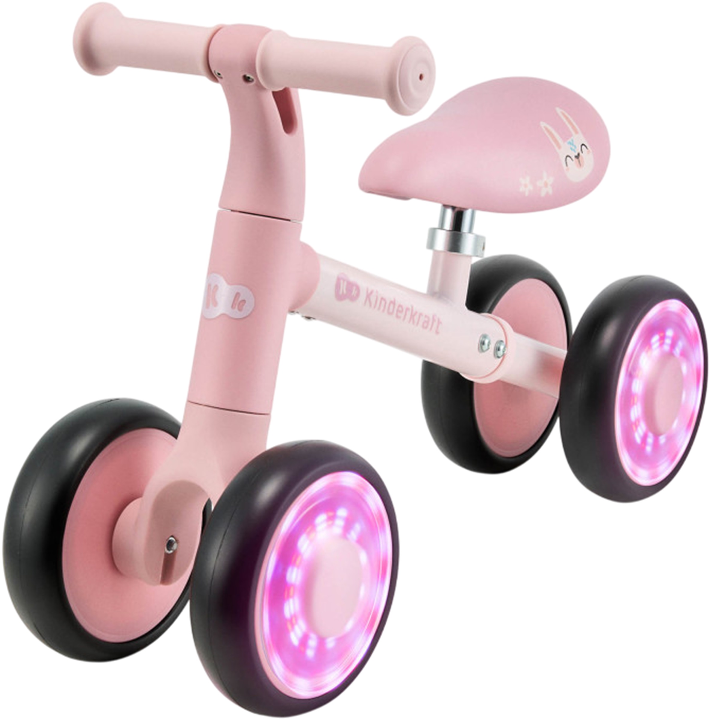 Bicicletă de echilibru KinderKraft - Cutie Flash, roz