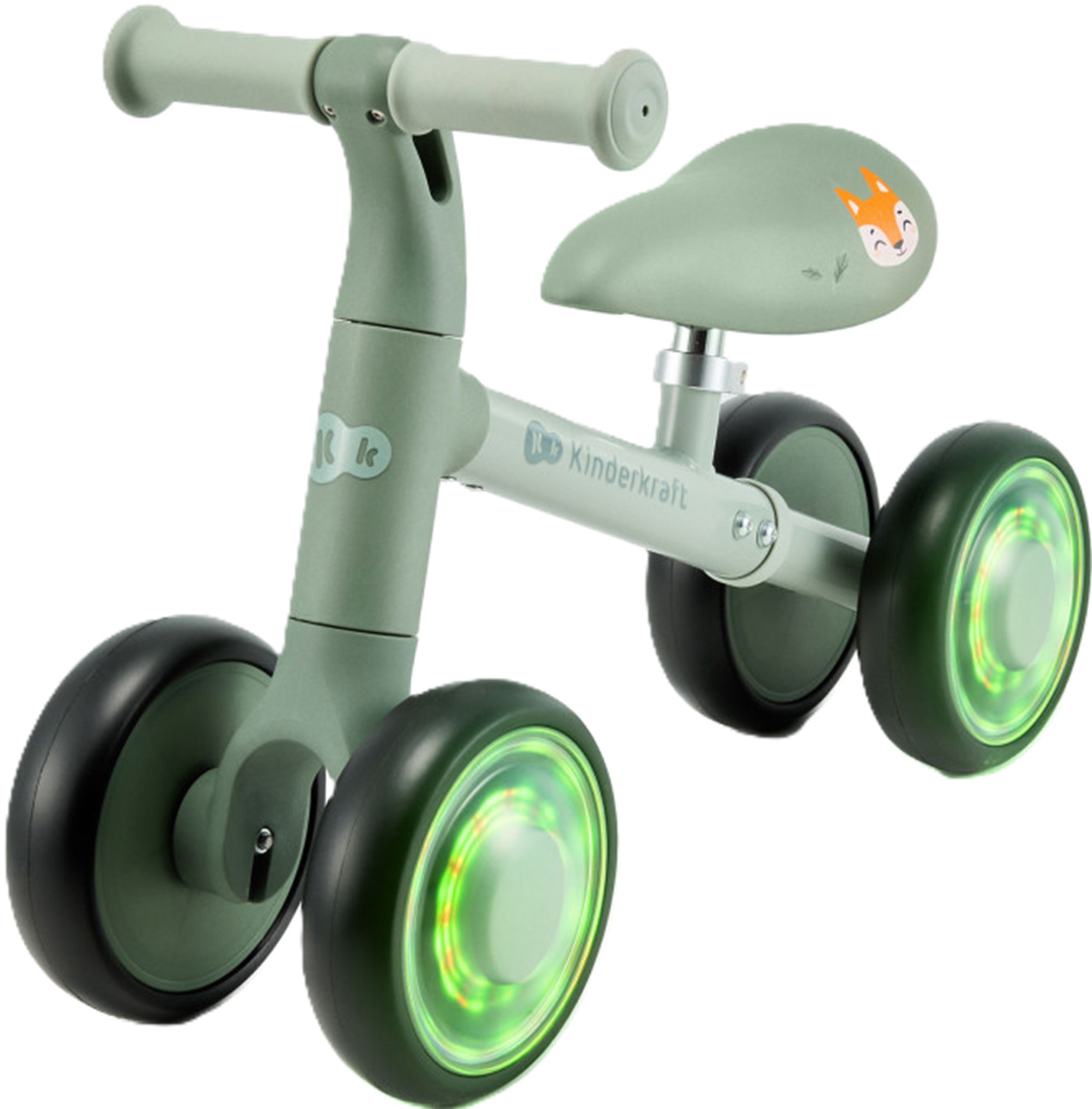 Bicicletă de echilibru KinderKraft - Cutie Flash, verde