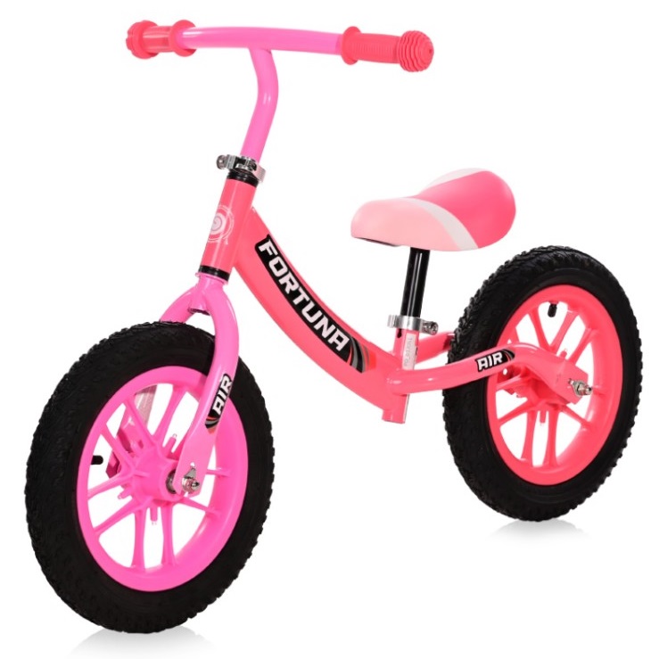 Bicicletă de echilibru Lorelli - Fortuna Air,  cu jante iluminate, roz