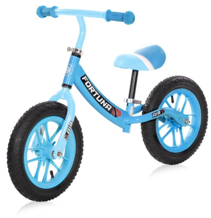 Bicicletă de echilibru Lorelli - Fortuna Air,  cu jante iluminate, albastră