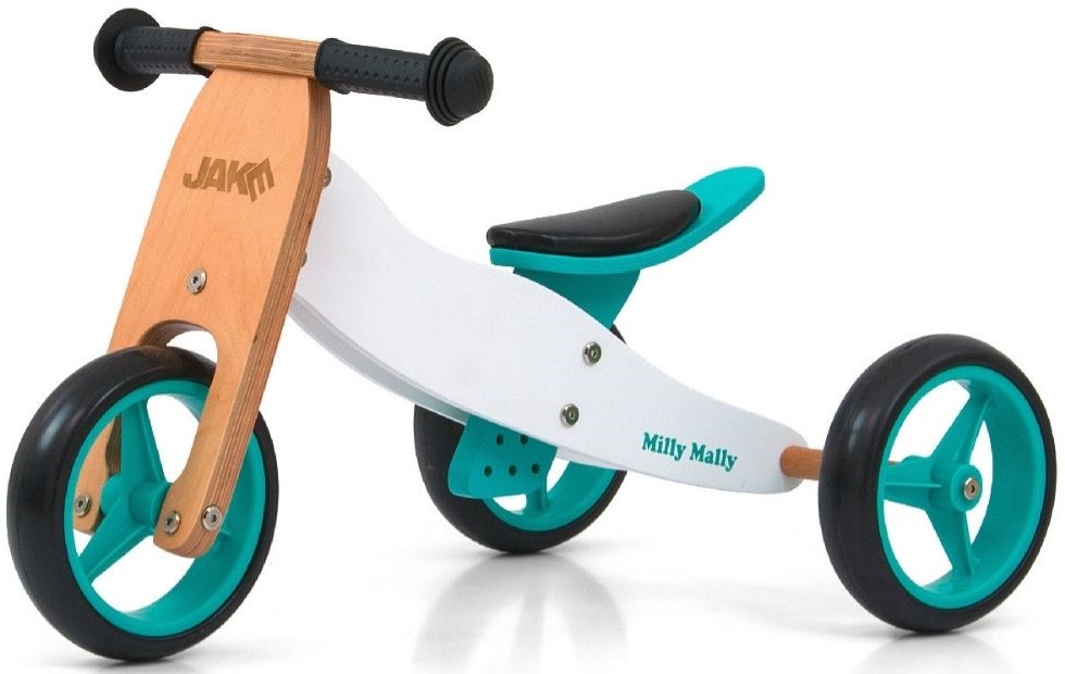 Bicicleta de echilibru Milly Mally - Jake, 2 in 1, Menta clasic