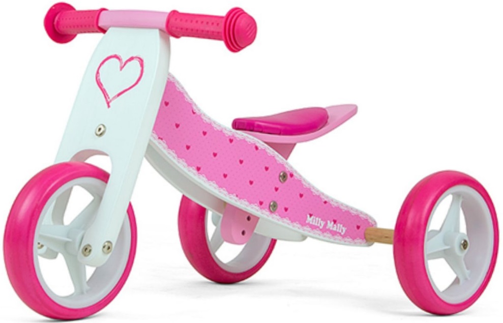 Bicicleta de echilibru Milly Mally - Jake, 2in1, Inima
