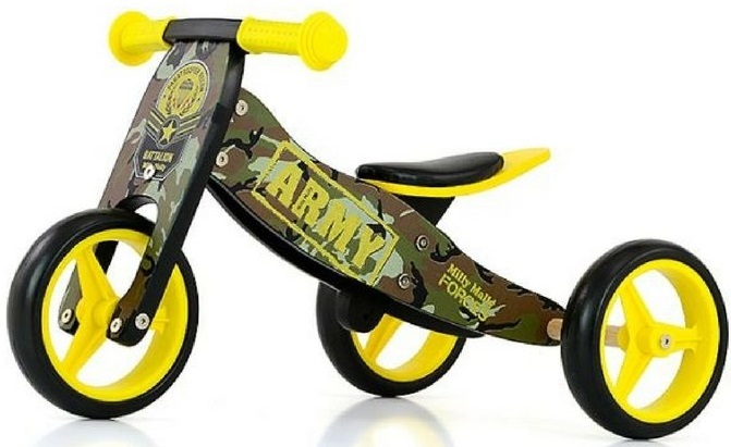 Bicicleta de echilibru Milly Mally - Jake, 2in1, Soldat