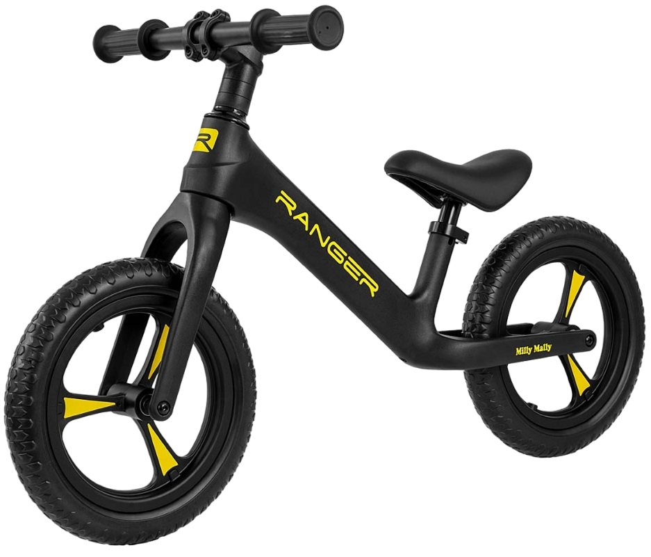 Bicicleta de echilibru Milly Mally - Ranger, negru