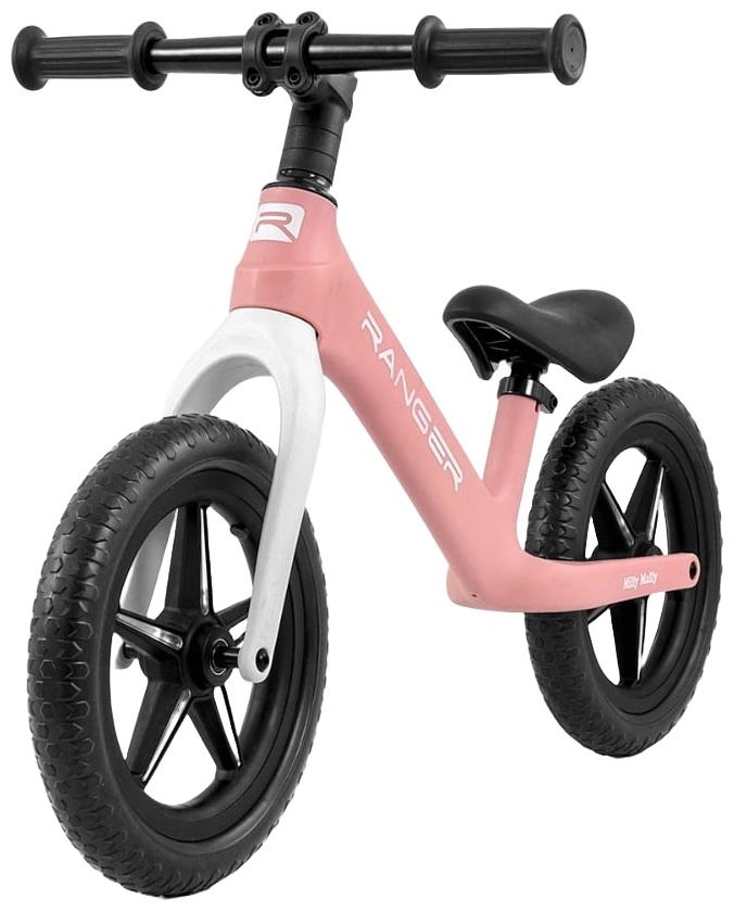 Bicicletă de echilibru  Milly Mally - Ranger LED, roz