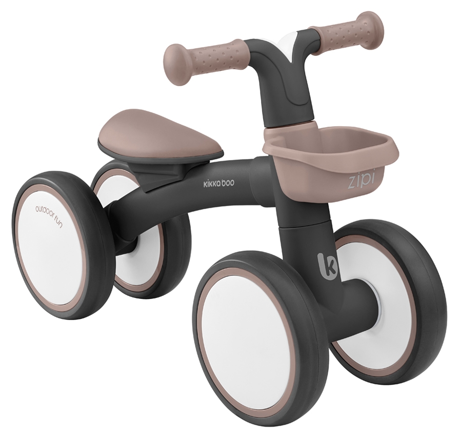 Bicicletă de echilibru KikkaBoo - Ride-On Zipi, negru