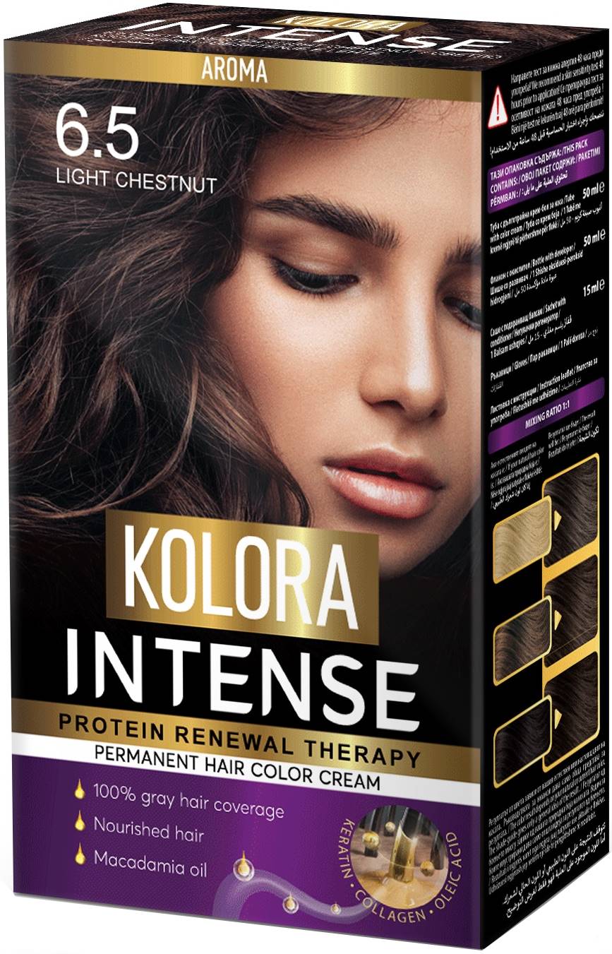 Kolora Intense Vopsea de păr, 6.5 Castaniu deschis