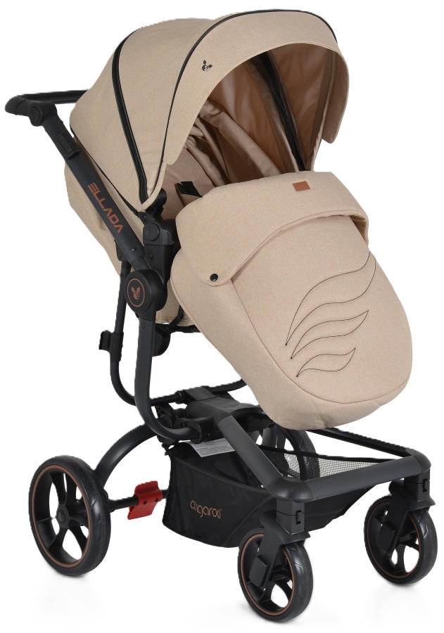Carucior combinat 2 in 1 Cangaroo - Ellada, bej, 3 in 1