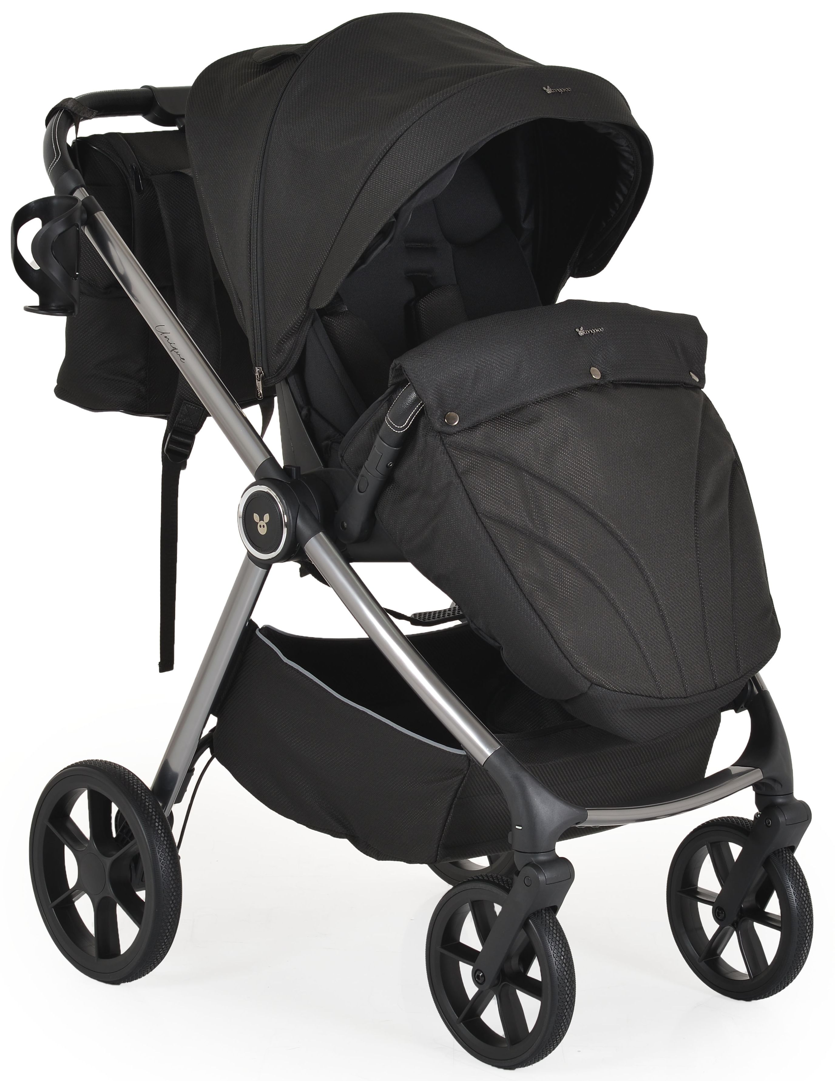 Cărucior combinat 3 în 1 Cangaroo - Unique, Carbon Black