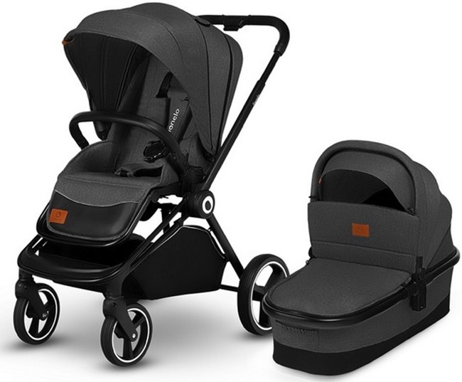 Carucior combinat Lionelo - Mika, 2 in 1, negru