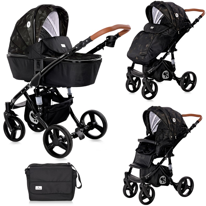 Cărucior combinat 2în1 Lorelli - Rimini, Forest Green & Black