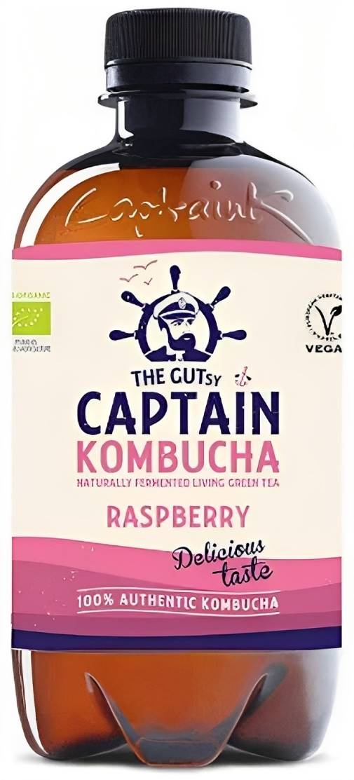 Kombucha cu zmeură, 400 ml, Captain Kombucha