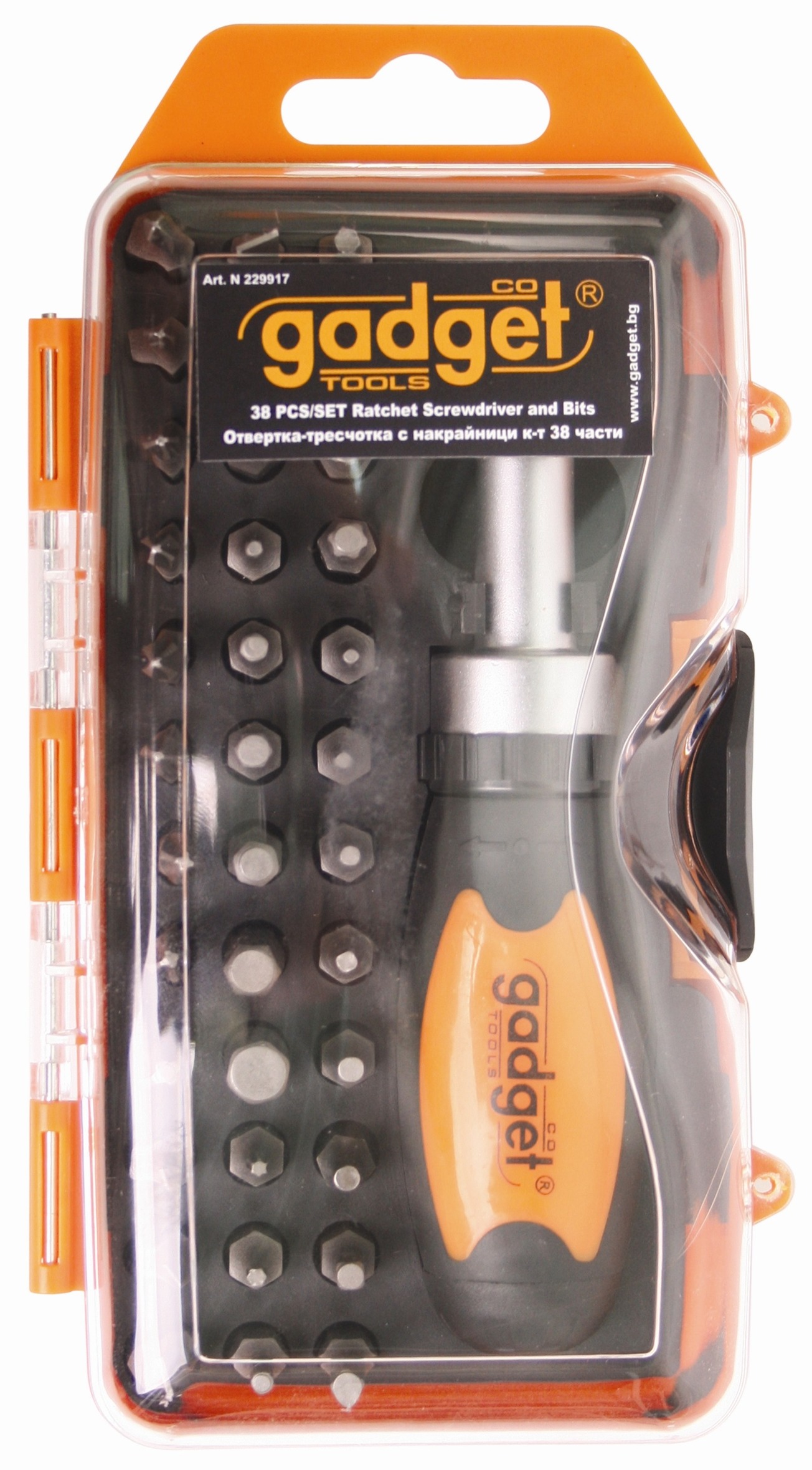 Set de șurubelnițe cu clichet și biți Gadget - 38 piese GD