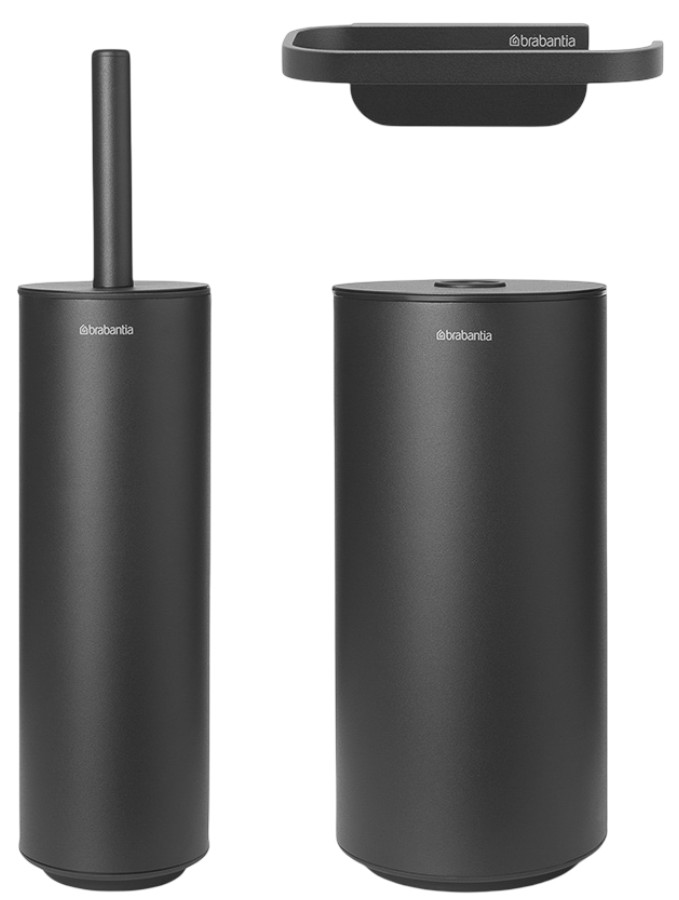 Set accesorii pentru toaletă Brabantia - MindSet Mineral Infinite Grey N, 3 piese