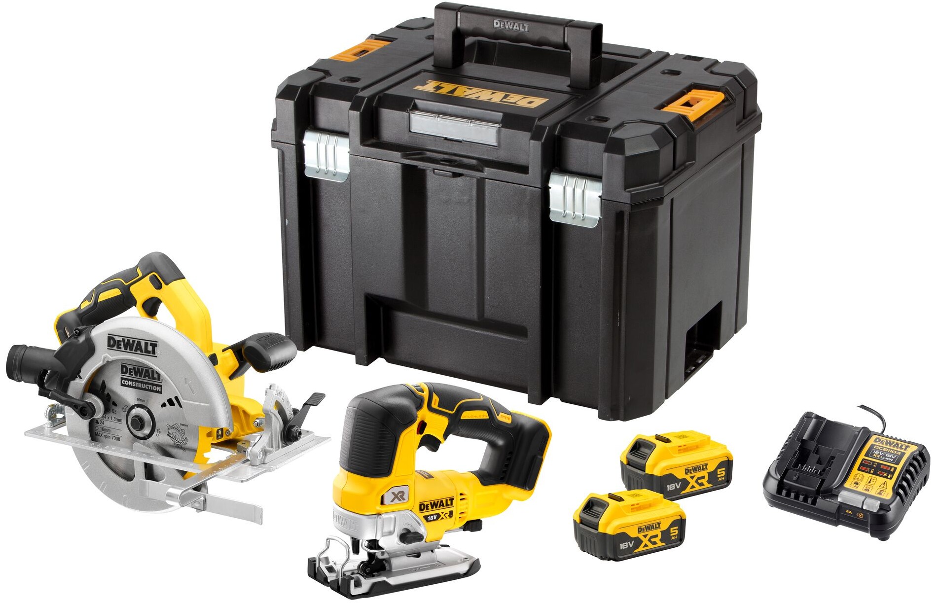 Set ferăstrău circular fără fir și ferăstrău vertical fără fir DeWALT…