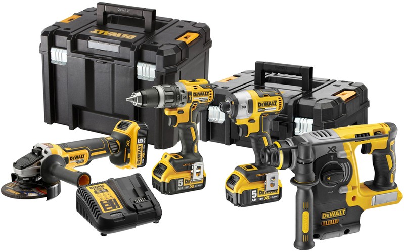 Set de mașini cu acumulator DeWALT - DCK422P3T-QW, 18 V, cu baterii…