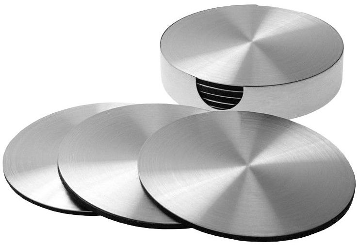 Set de suporturi de pahare din aluminiu Invotis - 6 buc