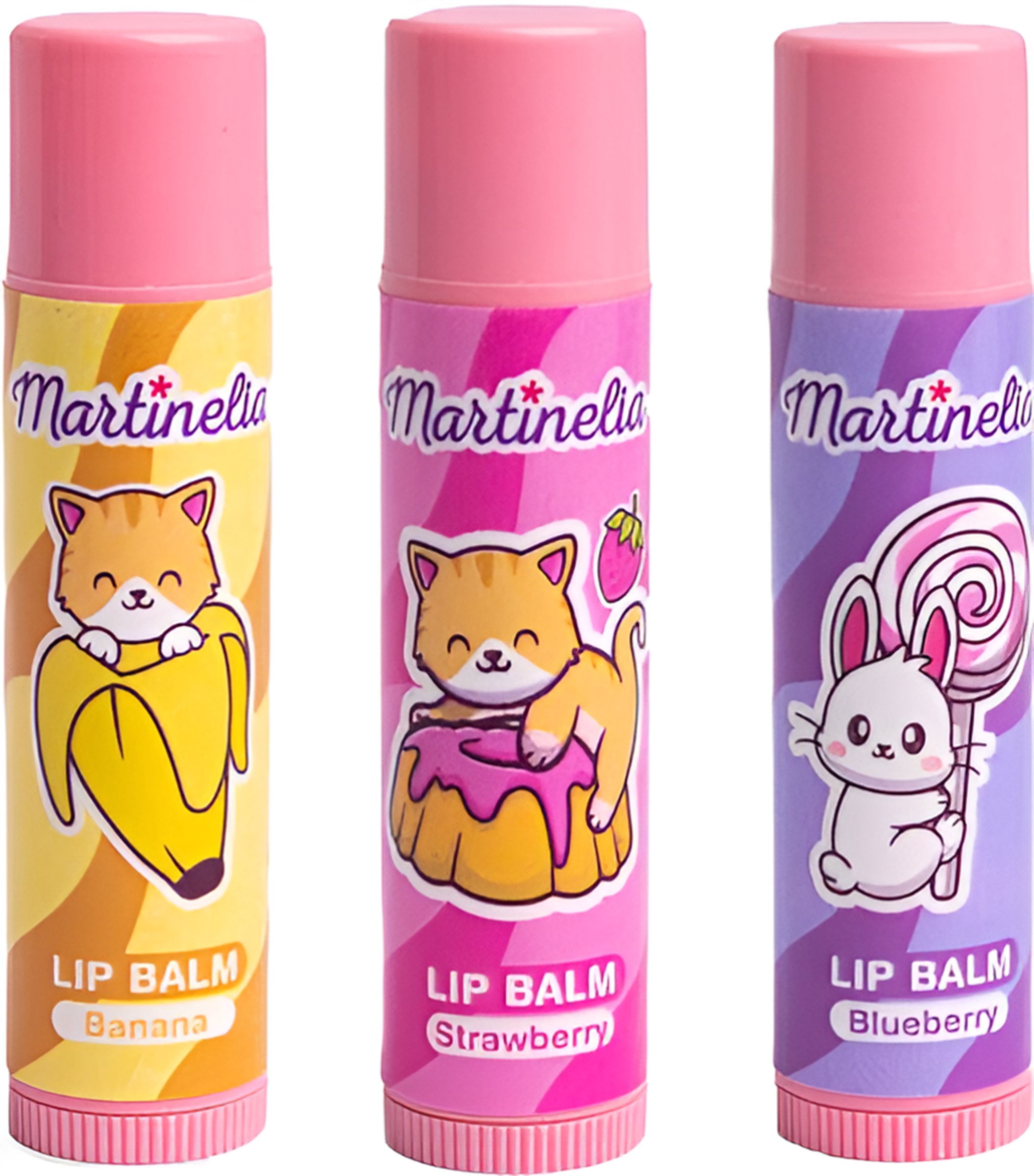 Set de balsam de buze Martinelia Yummy - Sweet shop, 3 buc
