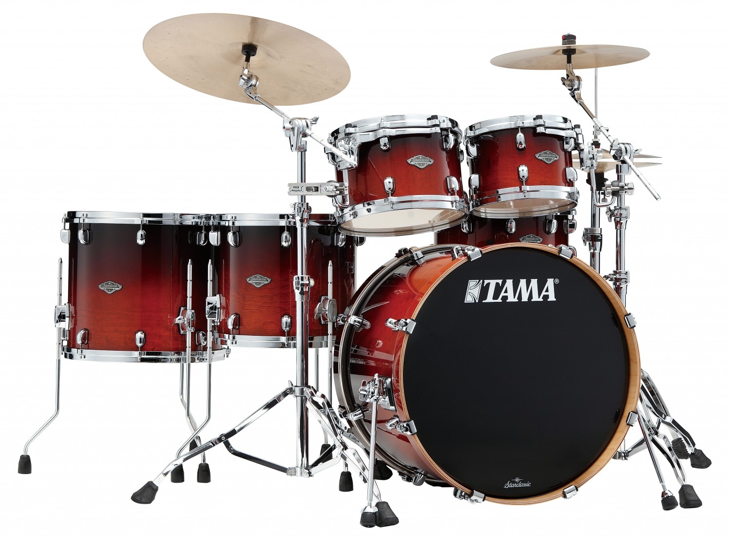 Set de tobe  Tama - Starclassic Performer MBS52RZS, Dark Cherry Fade
