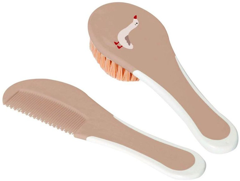 Set pieptene și perie pentru bebeluși Bebe-Jou - Soft spring