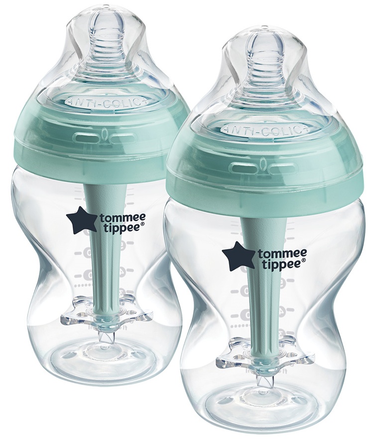 Set biberoane Advanced Anti-colici, cu autosterilizare, 0 luni+ Natural Start, 2*260ml, Tommee Tippee - imagine 2