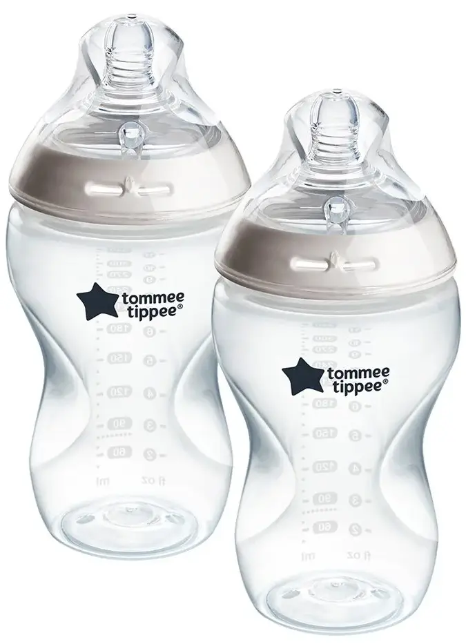 Set de biberoane autosterilizate Tommee Tippee - Natural Start, 2 х 340 ml