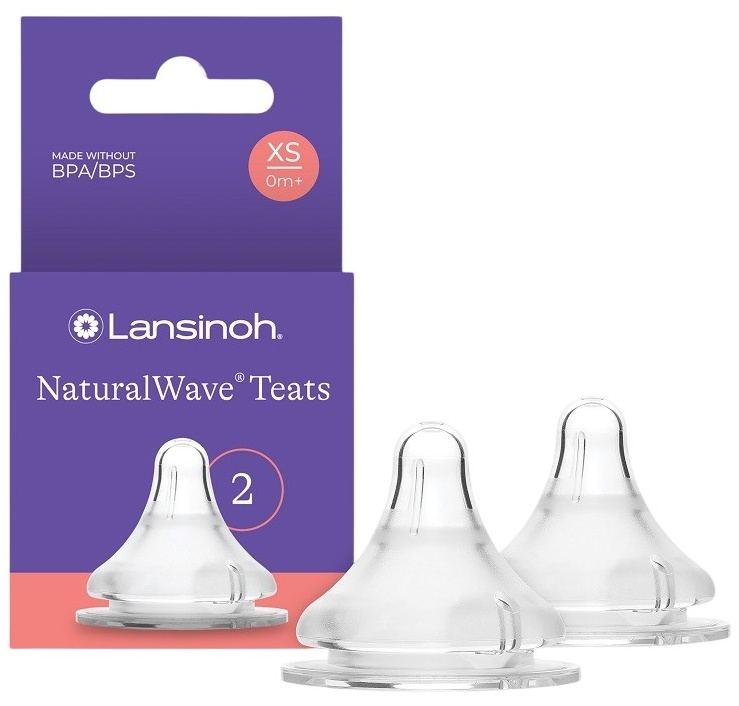 Set de suzete Lansinoh - NaturalWave, 2 buc, 0+ luni, flux lent