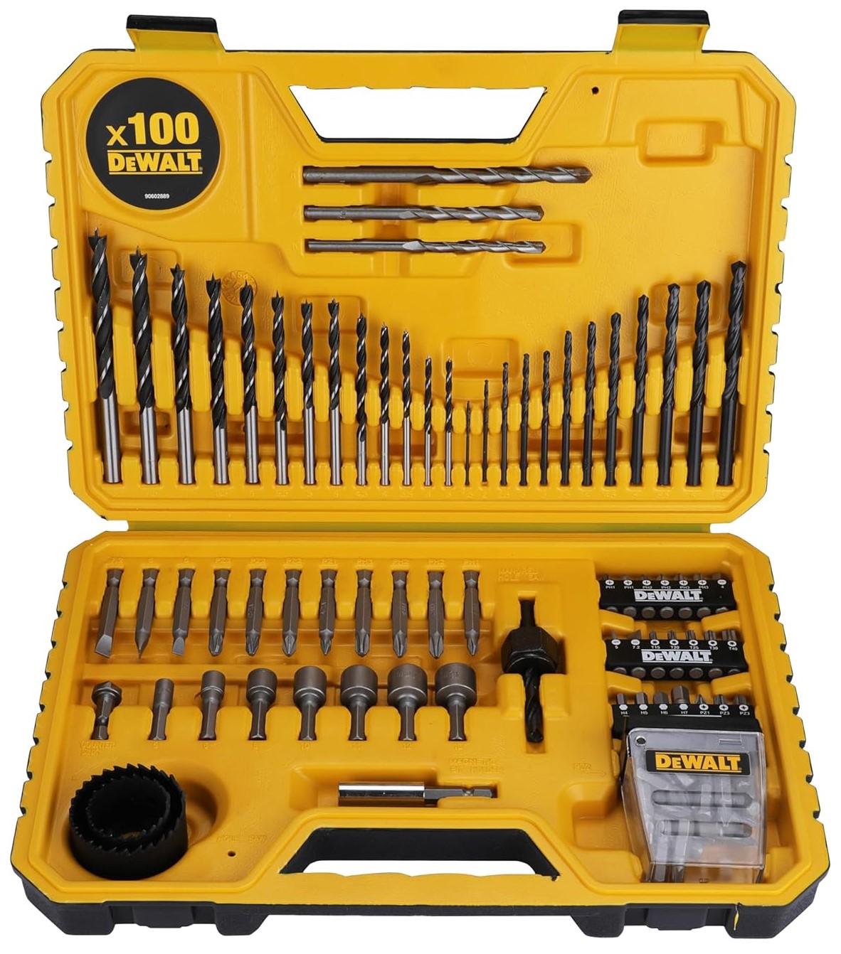 Set biți, burghie și tăietoare DeWALT - DT71563, 100 piese | Ozone.ro