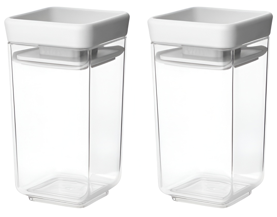 Set borcane pentru condimente Brabantia - Tasty+ Stackable, Light Grey, 2 buc