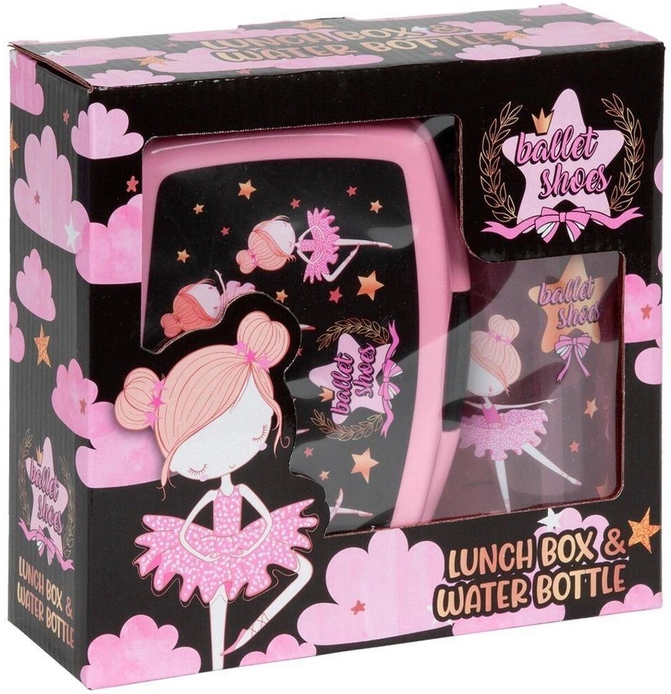 Set de sticlă și cutie cu alimente Derform Ballerina 12