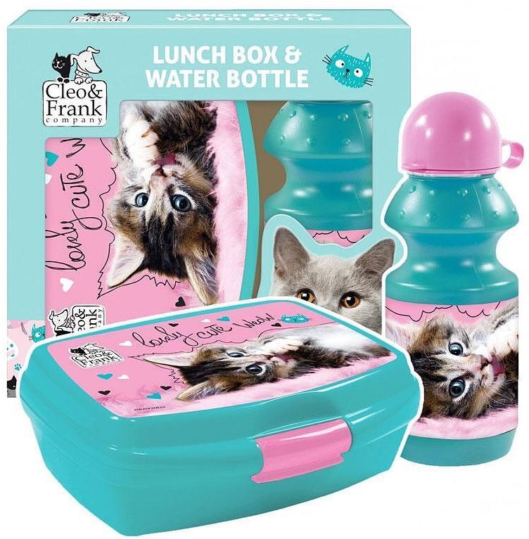 Set sticlă și cutie pentru mâncare Derform Cleo & Frank 35