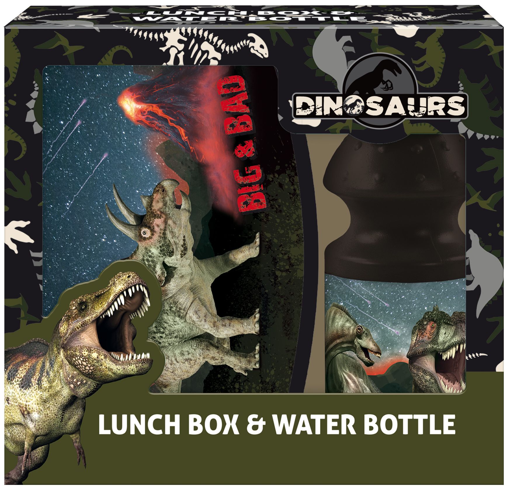 Set sticlă și cutie pentru mâncare Derform Dinosaur 17